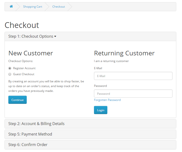 Image 6 - Customer's checkout options