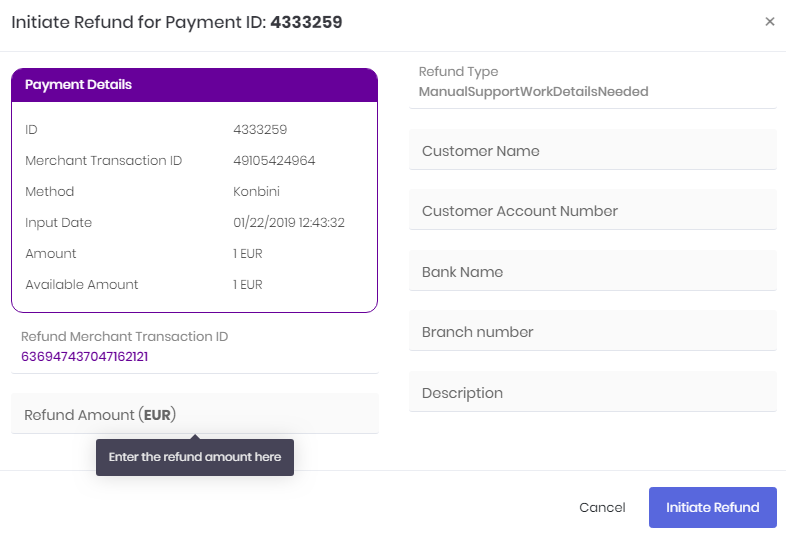 Manual Support Work Details Needed refund flow Nuvei Documentation