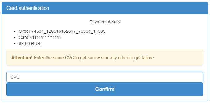 1 Payment confirmation
