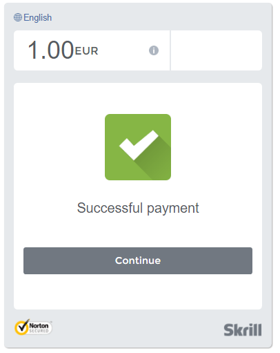 1 Payment confirmation received