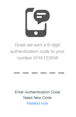 1 Enter Authentication Code